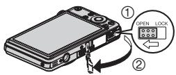CASIO EX-S10 - Pour insérer une carte mémoire - 1