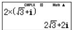 CASIO FX-991ES - Exemples d'affichage des résultats de calculs sous forme de coordonnées rectangulaires (a + bi) - 3