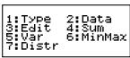 CASIO FX-991ES - ■ Utilisation du menu STAT - 1