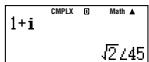 CASIO FX-991ES - Exemples d'affichage des résultats de calculs sous forme de coordonnées polaires ( r ) - 6