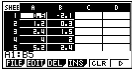 CASIO FX-9860G AU - - Calculs statistiques et de régression avec des variables appariées - 1