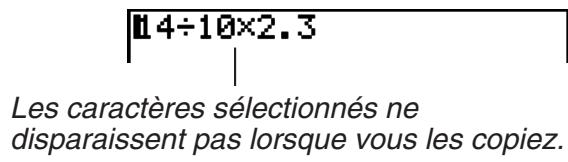 CASIO FX-9860G AU - - Pour définir le texte à copier - 1