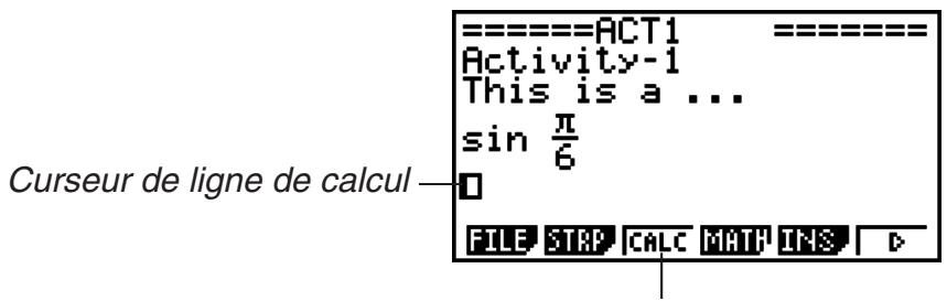 CASIO FX-9860G AU - - Saisie d'une formule de calcul dans une eActivity - 1