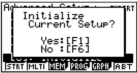 CASIO FX-9860G AU - - To return setup parameters to their initial defaults - 1
