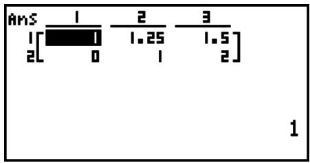 CASIO FX-9860G AU - - Forme échelonnée par rapport aux lignes - 1