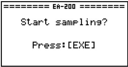 CASIO FX-9860G AU - - To start sampling - 2
