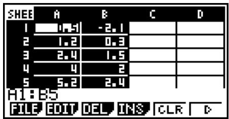 CASIO FX-9860G AU - - Saisie des données et traçage d'un graphe statistique (diagramme de dispersion) - 1