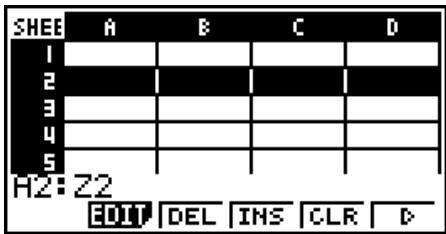CASIO FX-9860G AU - ■ Déplacement du curseur de cellule - 2