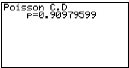 CASIO FX-9860G AU - - Loi de Poisson cumulative - 3
