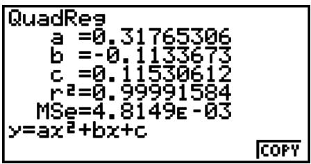 CASIO FX-9860G AU - - Calcul du coefficient de détermination (r^2) et de MSe - 1