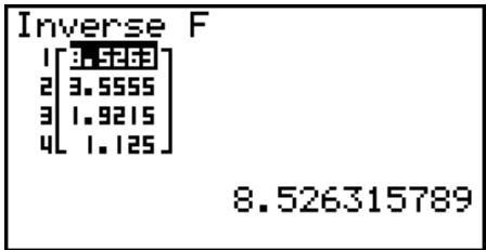 CASIO FX-9860G AU - - Loi F cumulative inverse - 2