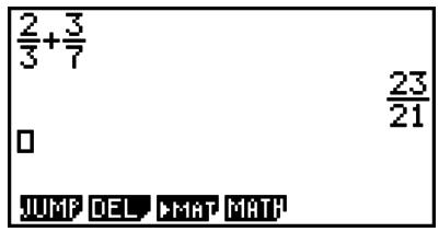 CASIO FX-9860G AU - ■ Affichage des résultats de calculs en mode d'écriture mathématique - 1