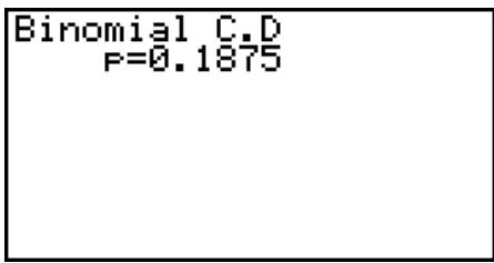 CASIO FX-9860G AU - - Loi binomiale cumulative - 2