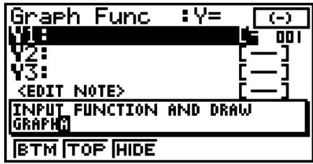 CASIO FX-9860G AU - - Pour modifier un commentaire d'opération n-touches - 2