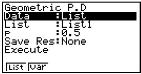 CASIO FX-9860G AU - - Probabilité géométrique - 1