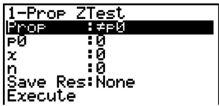 CASIO FX-9860GII SD - - Test Z à 1 proportion - 1