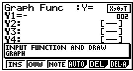 CASIO FX-9860GII SD - - Pour modifier -X^2 + 1 en -2X^2 + 1 (par l'insertion d'une touche ② avant la touche ,,T ) - 1