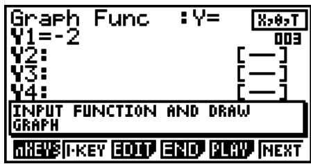 CASIO FX-9860GII SD - - Pour modifier -X^2 + 1 en -2X^2 + 1 (par l'insertion d'une touche ② avant la touche ,,T ) - 3