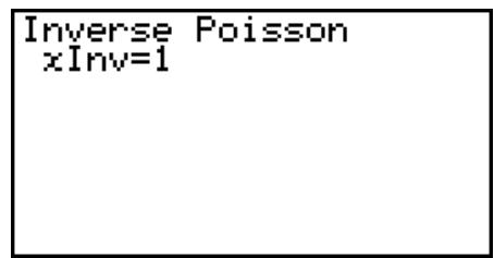 CASIO FX-9860GII SD - - Loi de Poisson cumulative inverse - 3