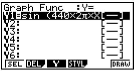 CASIO FX-9860GII SD - - To configure a setup for speaker output - 2
