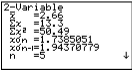 CASIO FX-9860GII SD - - Calculs statistiques et de régression avec des variables appariées - 2