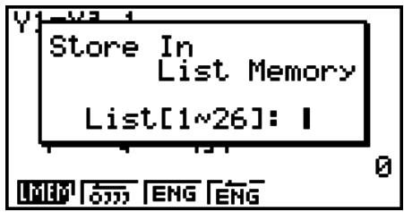 CASIO FX-9860GII SD - Exemple Utiliser le mode TABLE pour créer une table numérique pour la formule (Y1 = x^2 - 1) , puis copiez la table dans la liste 1 du mode STAT - 2