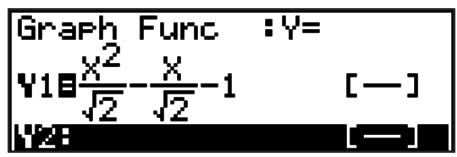 CASIO FX-9860GII SD - - Mode d'écriture mathématique dans le mode GRAPH - 2