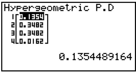 CASIO FX-9860GII SD - - Probabilité hypergéométrique - 2