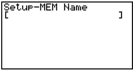 CASIO FX-9860GII SD - - To save a setup - 2