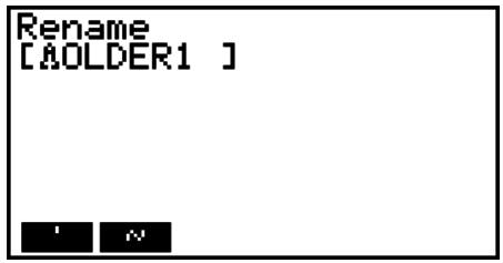 CASIO FX-9860GII SD - - Pour renommer un dossier - 1