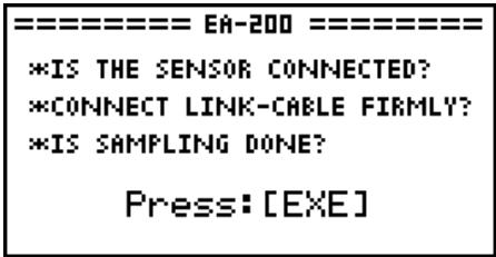 CASIO FX-9860GII SD - - To start sampling - 1