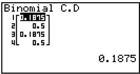 CASIO FX-9860GII SD - - Loi binomiale cumulative - 1