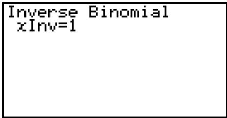 CASIO FX-9860GII SD - - Loi binomiale cumulative inverse - 3
