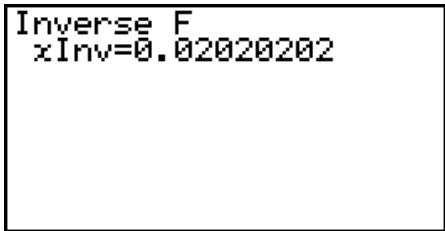 CASIO FX-9860GII SD - - Loi F cumulative inverse - 3
