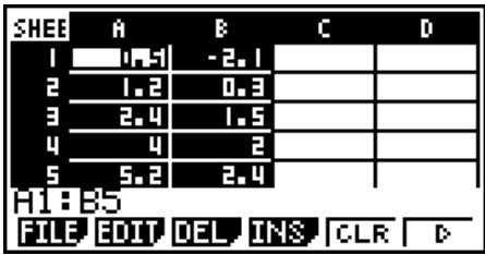 CASIO FX-9860GII SD - - Calculs statistiques et de régression avec des variables appariées - 1