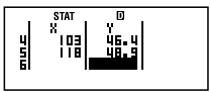 CASIO FC 100V - Autres types de calcul de régression - 41