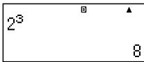 CASIO FC 100V - Example 3:2^3 = 8 - 1
