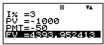 CASIO FC 100V - Utiliser les touches de raccourcis configurées dans un calcul - 2