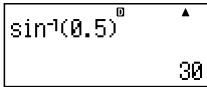CASIO FC 100V - ■ Fonctions trigonométriques et trigonométriques inverses - 3