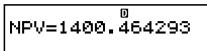 CASIO FC 100V - NPV: Solve « avec - 2
