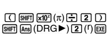 CASIO FC 100V - Conversion d'une valeur dans l'unité d'angle définie par défaut - 2