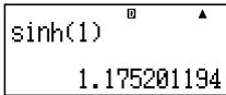 CASIO FC 100V - ■ Fonctions hyperboliques et hyperboliques inverses - 1