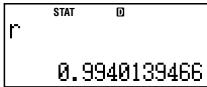 CASIO FC 100V - Autres types de calcul de régression - 57