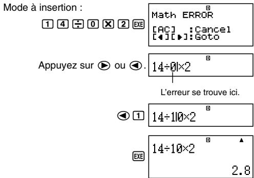 CASIO FC 100V - ■ Affichage de l'emplacement d'une erreur - 1