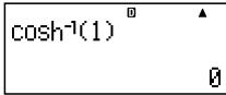 CASIO FC 100V - ■ Fonctions hyperboliques et hyperboliques inverses - 2