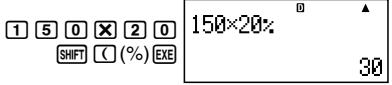 CASIO FC 100V - Calculs de pourcentage - 2