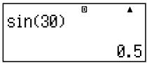 CASIO FC 100V - ■ Fonctions trigonométriques et trigonométriques inverses - 2