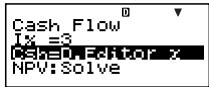 CASIO FC 100V - Exemple 1: Calculer la valeur actualisée nette (NPV) - 1