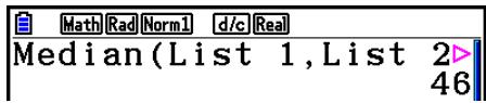 Math Rad Norm1 d/c Real Median (List 1, List 2▶ 46