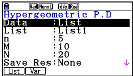 CASIO FX COLOR GRAPH 20 - - Probabilité hypergéométrique - 1